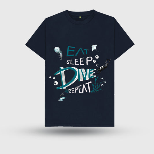 Boneman T-shirt EAT SLEEP DIVE REPEAT
